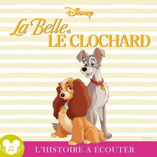 L'histoire à écouter:  La Belle et le Clochard : Disney de Lily Murray, couverture du livre audio