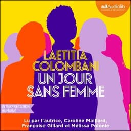 Un jour sans femme de Laetitia Colombani, couverture du livre audio